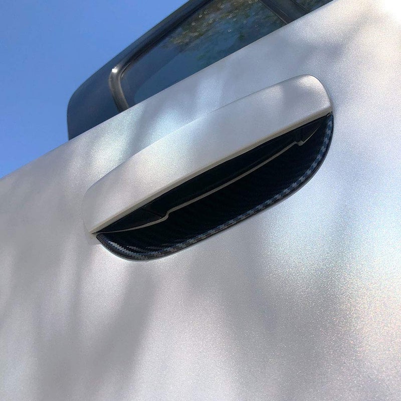 crosselec Carbon Fiber 4pcs Door Handles Bowl Cover Trim Decals Bezel for Dodge Charger 2011+ - Image 2